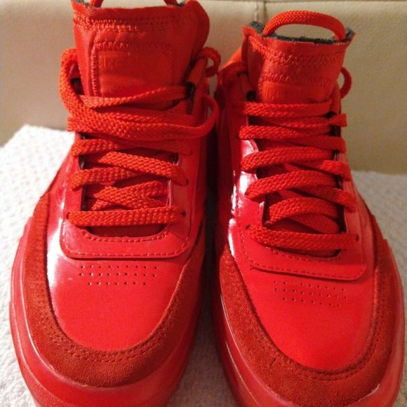 REEBOK CARDI B Style Coated Club C Low Top Shoes Red Size 10 - Picture 1 of 6